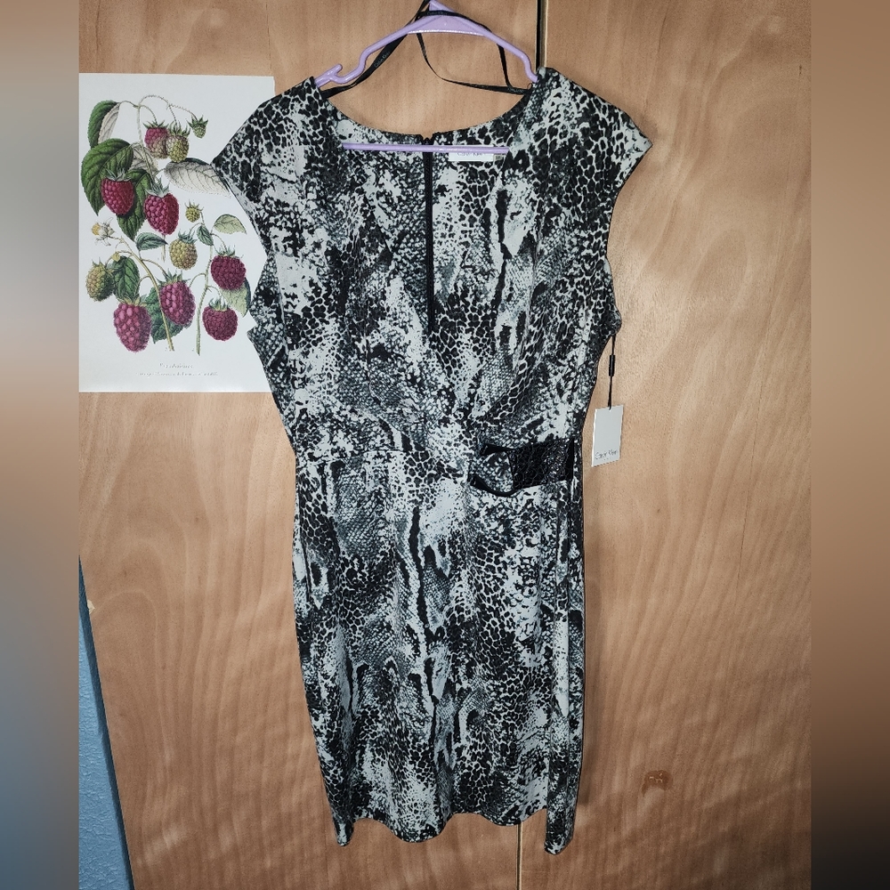 Calvin Klein Snake Print Dress Size 14